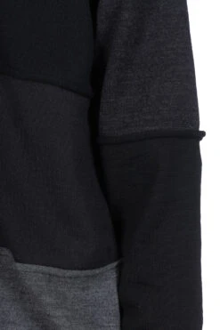 Black X Grey Color Block Cardigan -Lemaire Shop Comme Des Garcons Homme Black x Grey Color Block Cardigan HL N001 05