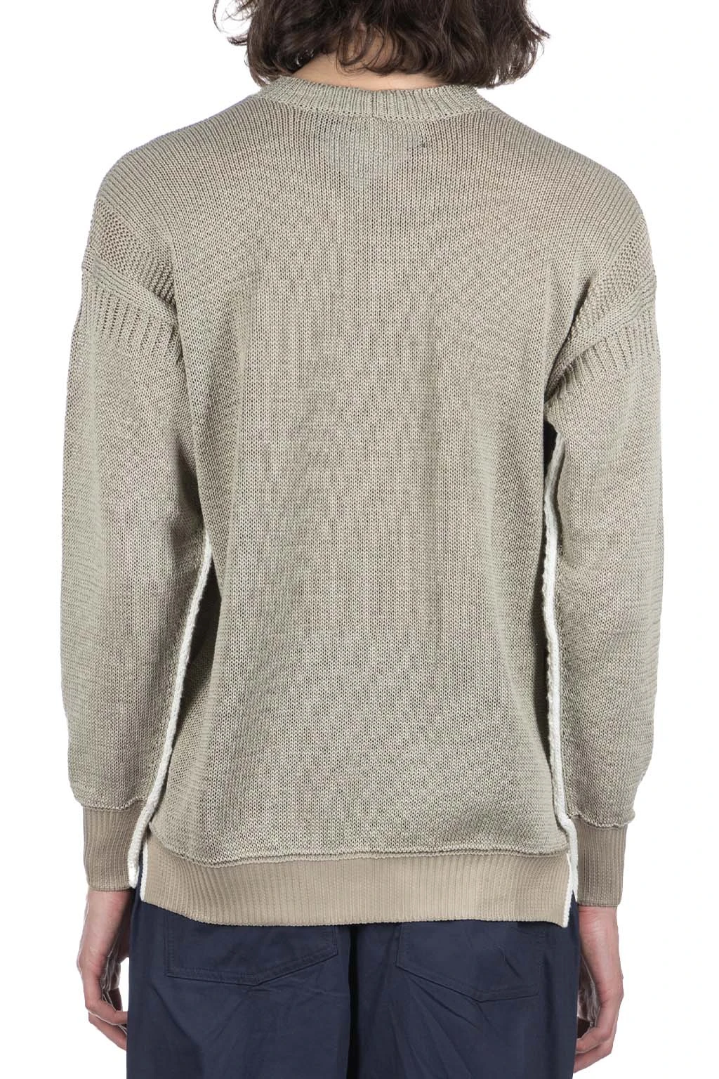 Cotton Gima X Poly Jersey Embossed Logo Sweater - Seige Green 4 Cotton Gima X Poly Jersey Embossed Logo Sweater - Seige Green - Image 4