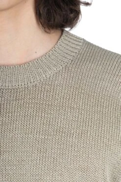 Cotton Gima X Poly Jersey Embossed Logo Sweater - Seige Green 11 Cotton Gima X Poly Jersey Embossed Logo Sweater - Seige Green -Lemaire Shop Comme Des Garcons Homme Cotton Gima x Poly Jersey Embossed Logo Sweater Seige Green HM N003 2 05