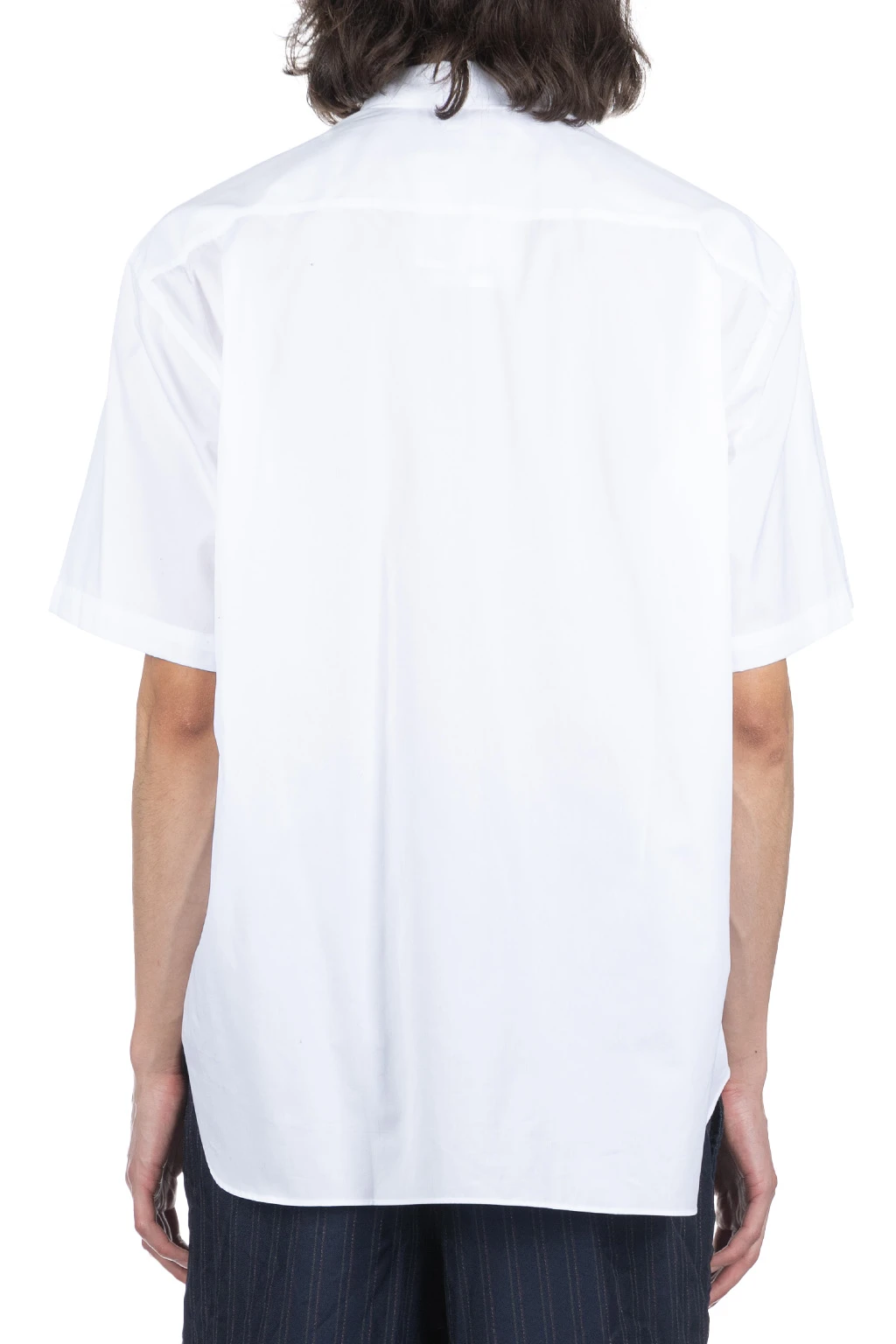 Cotton X Poly Lawn Dots Print Shirt - White X Navy 4 Cotton X Poly Lawn Dots Print Shirt - White X Navy - Image 4