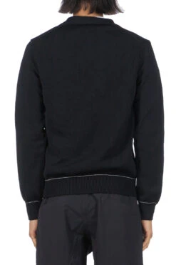 Rib Knit Cardigan - Black -Lemaire Shop Comme Des Garcons Homme Deux Rib Knit Cardigan Black DL N507 04