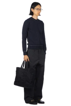 Rib Knit Crewneck Sweater - Navy -Lemaire Shop Comme Des Garcons Homme Deux Rib Knit Crewneck Sweater Navy DL N508 07