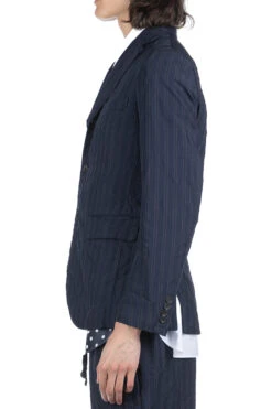 Stripe Jacket - Navy -Lemaire Shop Comme Des Garcons Homme Deux Stripe Jacket Navy DM J031 1 03