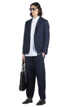 Stripe Jacket - Navy -Lemaire Shop Comme Des Garcons Homme Deux Stripe Jacket Navy DM J031 1 09