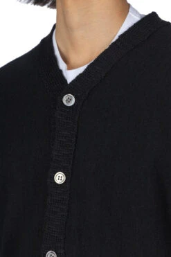 Wool Cardigan - Black -Lemaire Shop Comme Des Garcons Homme Deux Wool Cardigan Black DL N501 05