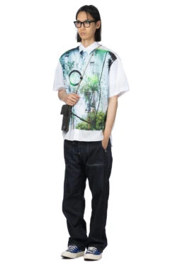 Pattern Shirt - A White -Lemaire Shop Comme Des Garcons Homme Pattern Shirt A White HM B027 051 1 07