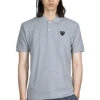 Comme Des Garçons Play Black Heart Polo Shirt - Grey