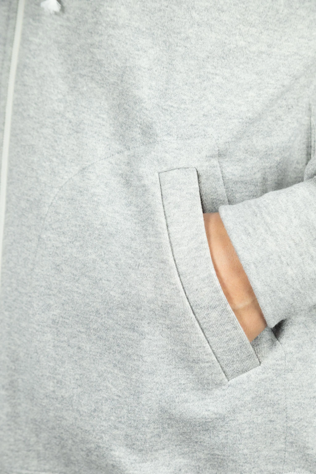 Comme Des Garçons Play Double Black Heart Zip Hoodie - Light Grey 5 Comme Des Garçons Play Double Black Heart Zip Hoodie - Light Grey - Image 5