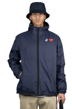Comme Des Garçons Play K-WAY Hoodie Full Zip - Navy
