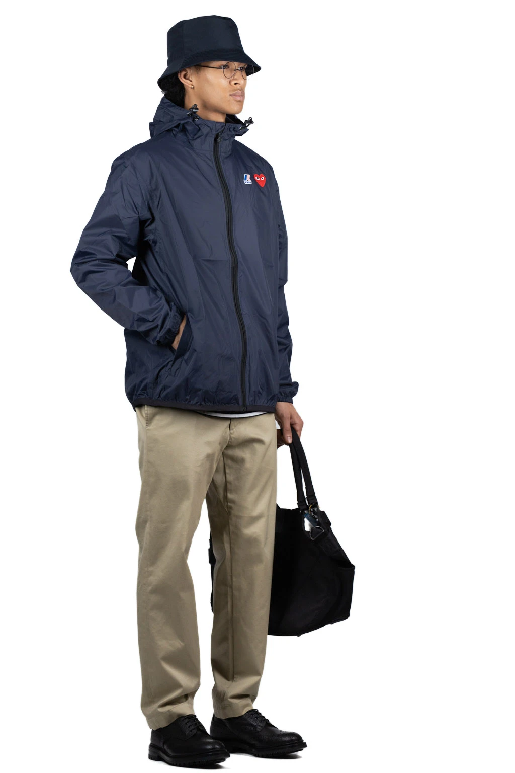 Comme Des Garçons Play K-WAY Hoodie Full Zip - Navy 7 Comme Des Garçons Play K-WAY Hoodie Full Zip - Navy - Image 7