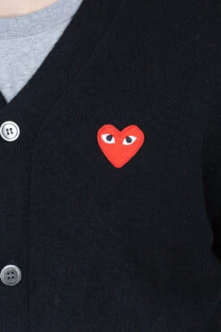 Comme Des Garçons Play Red Heart Cardigan - Black -Lemaire Shop Comme Des Garcons Play Red Heart Cardigan Black AZ N008 1 noe 05 m