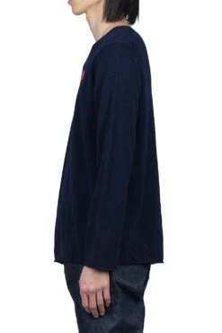 Comme Des Garçons Play Red Heart Wool Knit Crewneck Pullover - Navy -Lemaire Shop Comme Des Garcons Play Red Heart Wool Knit Crewneck Pullover Navy AZ N068 2 0203 m