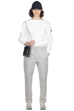 Andover Pant - Navy Natural Cotton Seersucker