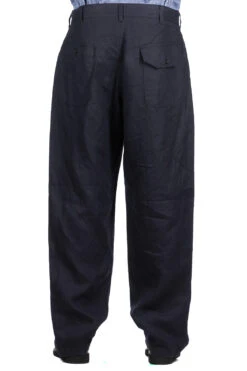 Carlyle Pant- Navy Linen Twill -Lemaire Shop Engineered Garments Carlyle Pant Navy Linen Twill 24S1F012 ET 027 NOE 04