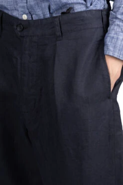Carlyle Pant- Navy Linen Twill -Lemaire Shop Engineered Garments Carlyle Pant Navy Linen Twill 24S1F012 ET 027 NOE 05