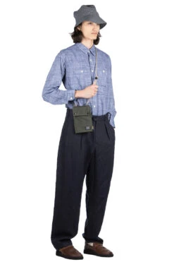 Carlyle Pant- Navy Linen Twill -Lemaire Shop Engineered Garments Carlyle Pant Navy Linen Twill 24S1F012 ET 027 NOE 06