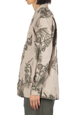 Classic Shirt - Khaki Pinecone Print French Twill -Lemaire Shop Engineered Garments Classic Shirt Khaki Pinecone Print French Twill 23F1A005 CT258 viv 03