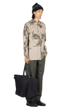 Classic Shirt - Khaki Pinecone Print French Twill -Lemaire Shop Engineered Garments Classic Shirt Khaki Pinecone Print French Twill 23F1A005 CT258 viv 06