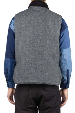 LL Vest - Grey Poly Wool Herringbone -Lemaire Shop Engineered Garments LL Vest Grey Poly Wool Herringbone C012 IP002 04