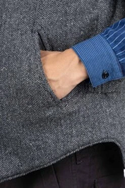 LL Vest - Grey Poly Wool Herringbone -Lemaire Shop Engineered Garments LL Vest Grey Poly Wool Herringbone C012 IP002 06