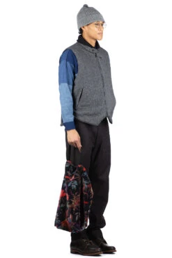 LL Vest - Grey Poly Wool Herringbone -Lemaire Shop Engineered Garments LL Vest Grey Poly Wool Herringbone C012 IP002 07