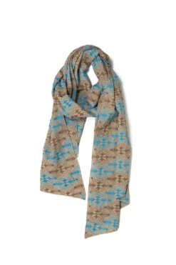 Long Scarf - Khaki CP Embroidery