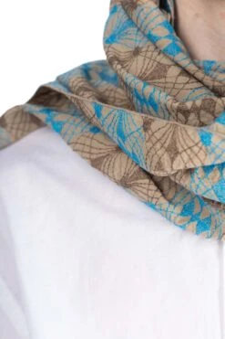 Long Scarf - Khaki CP Embroidery -Lemaire Shop Engineered Garments Long Scarf Khaki CP Embroidery 24S1H001 IB002 ta 25 m