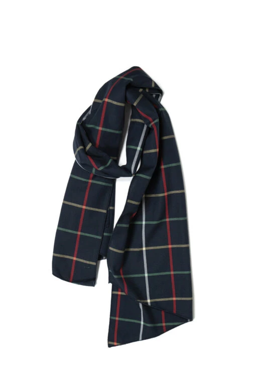 Long Scarf - Navy Cotton Windowpane -Lemaire Shop Engineered Garments Long Scarf Navy Cotton Windowpane 24S1H001 ES061 01