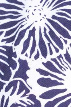 Polo Shirt - Navy Cotton Floral Pique -Lemaire Shop Engineered Garments Polo Shirt Navy Cotton Floral Pique 24S1B036 PF006 07 m