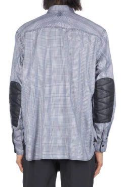 Checker Shirt With Elbow Patch - White Black X Black -Lemaire Shop Junya Watanabe MAN Checker Shirt With Elbow Patch White Black x Black WL B003 14