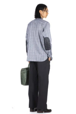 Checker Shirt With Elbow Patch - White Black X Black -Lemaire Shop Junya Watanabe MAN Checker Shirt With Elbow Patch White Black x Black WL B003 18