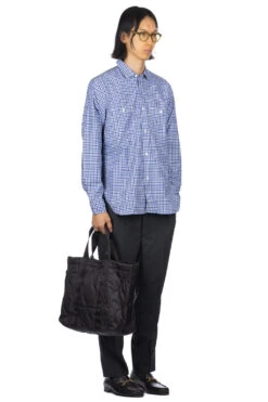 Contrast Checker Shirt - White Blue Black X Blue -Lemaire Shop Junya Watanabe MAN Contrast Checker Shirt White Blue Black x Blue WL B006 08