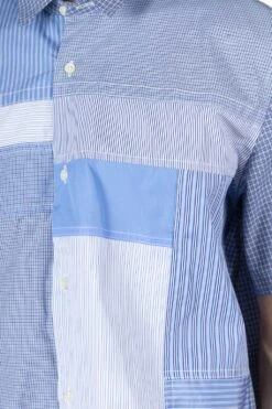 Cotton Check X Cottone Stripe Mix Shirt -Lemaire Shop Junya Watanabe MAN Cotton Check x Cottone Stripe Mix Shirt WM B015 051 04