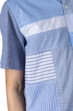 Cotton Check X Cottone Stripe Mix Shirt -Lemaire Shop Junya Watanabe MAN Cotton Check x Cottone Stripe Mix Shirt WM B015 051 05