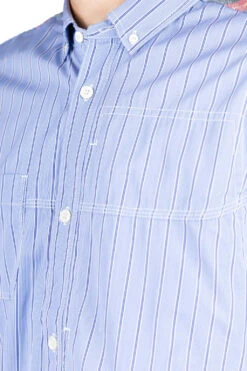 Mixed Pattern Shirt - Sax / White X Sax -Lemaire Shop Junya Watanabe MAN Mixed Pattern Shirt Sax White x Sax WL B018 12