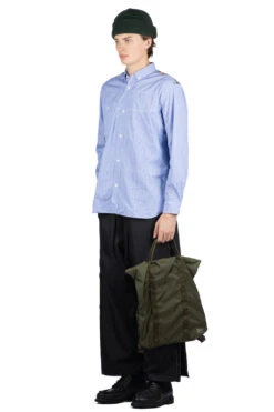 Mixed Pattern Shirt - Sax / White X Sax -Lemaire Shop Junya Watanabe MAN Mixed Pattern Shirt Sax White x Sax WL B018 15