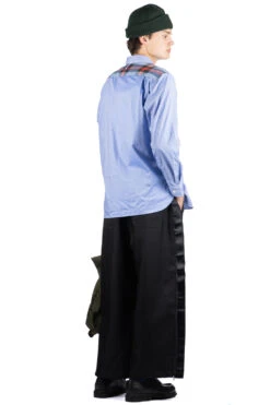 Mixed Pattern Shirt - Sax / White X Sax -Lemaire Shop Junya Watanabe MAN Mixed Pattern Shirt Sax White x Sax WL B018 16