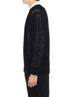 Wool Knitted Sweater - Black -Lemaire Shop Junya Watanabe MAN Wool Knitted Sweater Black WL N008 03