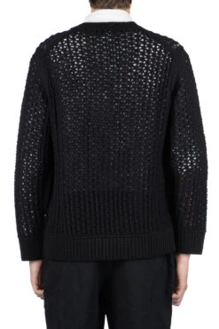 Wool Knitted Sweater - Black -Lemaire Shop Junya Watanabe MAN Wool Knitted Sweater Black WL N008 04
