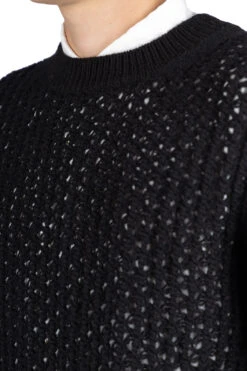 Wool Knitted Sweater - Black -Lemaire Shop Junya Watanabe MAN Wool Knitted Sweater Black WL N008 05