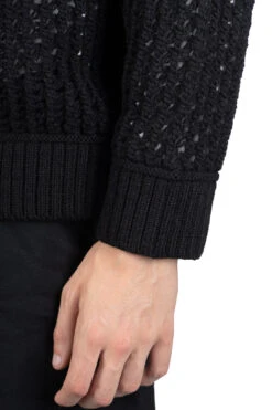Wool Knitted Sweater - Black -Lemaire Shop Junya Watanabe MAN Wool Knitted Sweater Black WL N008 06