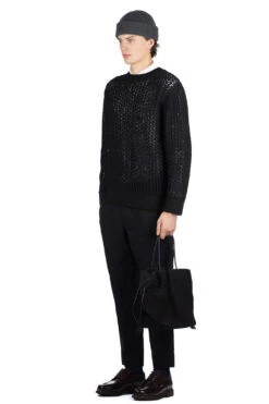 Wool Knitted Sweater - Black -Lemaire Shop Junya Watanabe MAN Wool Knitted Sweater Black WL N008 07