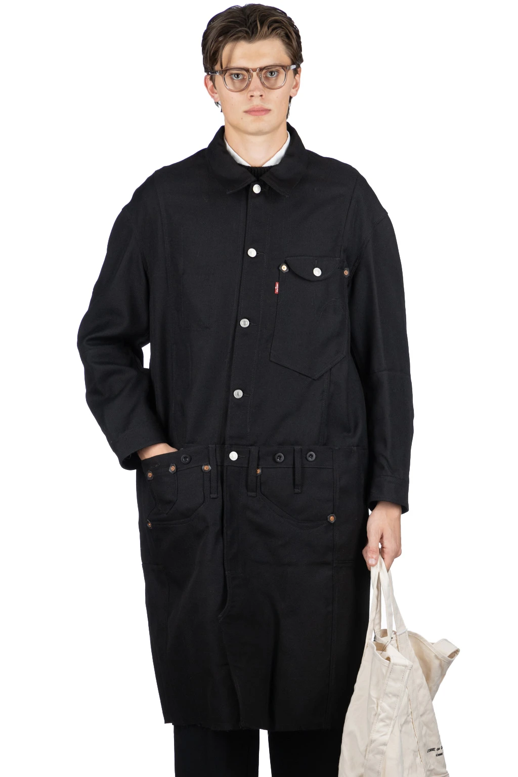 X Levis Long Wool Coat - Black X Black 1 X Levis Long Wool Coat - Black X Black