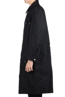 X Levis Long Wool Coat - Black X Black 11 X Levis Long Wool Coat - Black X Black -Lemaire Shop Junya Watanabe MAN x Levis Long Wool Coat Black x Black WL C901 03