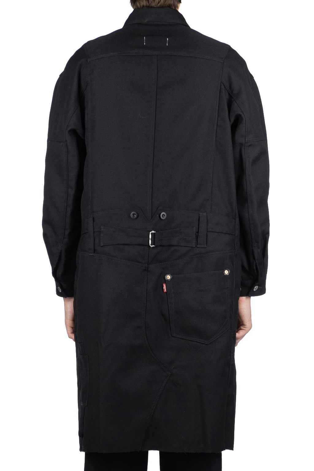 X Levis Long Wool Coat - Black X Black 4 X Levis Long Wool Coat - Black X Black - Image 4