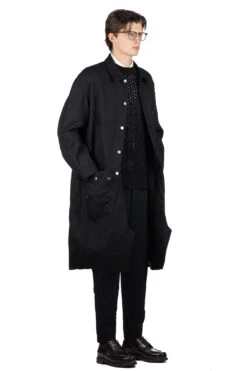 X Levis Long Wool Coat - Black X Black 17 X Levis Long Wool Coat - Black X Black -Lemaire Shop Junya Watanabe MAN x Levis Long Wool Coat Black x Black WL C901 09