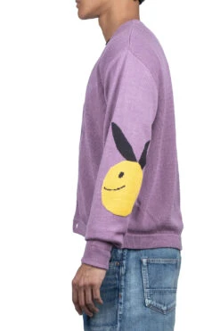 10G ECO Knit Elbow CONEYBOWY Short Cardigan - Pink X Purple -Lemaire Shop Kapital 10G ECO Knit Elbow CONEYBOWY Short Cardigan Pink x Purple K2208KN001 PPR noe 11 m