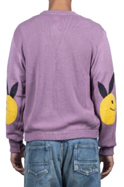 10G ECO Knit Elbow CONEYBOWY Short Cardigan - Pink X Purple -Lemaire Shop Kapital 10G ECO Knit Elbow CONEYBOWY Short Cardigan Pink x Purple K2208KN001 PPR noe 12 m