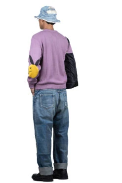 10G ECO Knit Elbow CONEYBOWY Short Cardigan - Pink X Purple -Lemaire Shop Kapital 10G ECO Knit Elbow CONEYBOWY Short Cardigan Pink x Purple K2208KN001 PPR noe 15 m