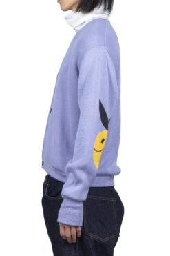 10G ECO Knit Elbow CONEYBOWY Short Cardigan - Violet -Lemaire Shop Kapital 10G ECO Knit Elbow CONEYBOWY Short Cardigan Violet K2213KN150 VIL viv 03 m